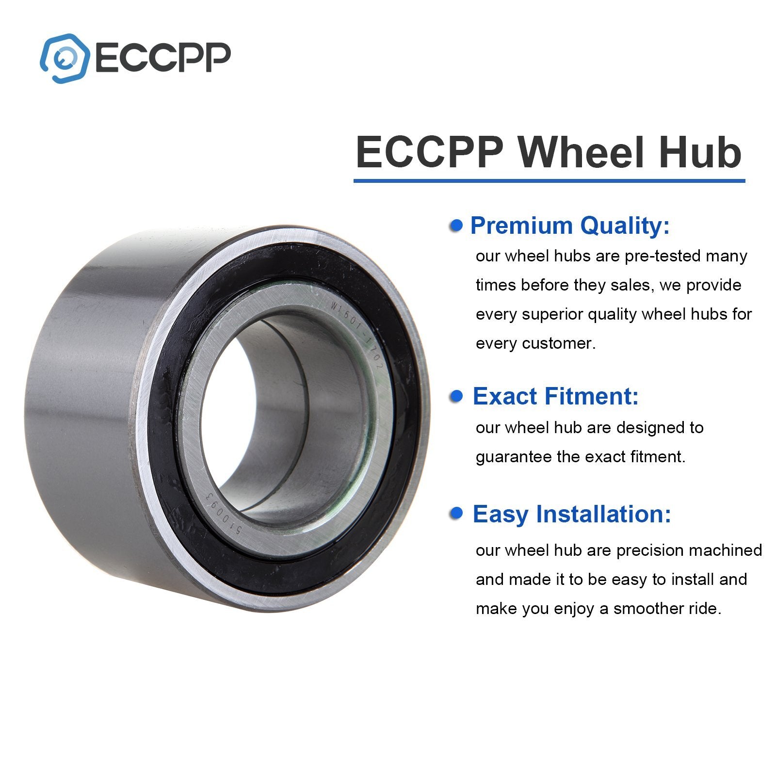 2 Pcs Wheel Bearings Front For Hyundai Elantra Veloster Kia Forte Soul 2007-2016 6B93BC-57