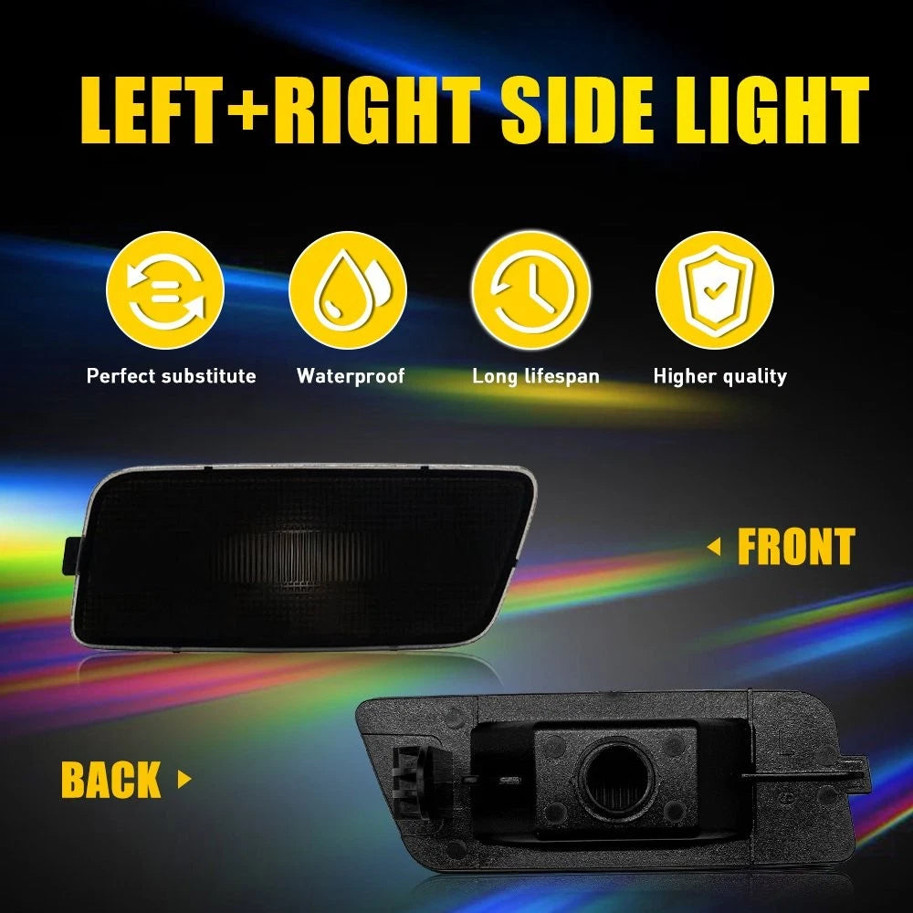 2X For 2010 11 12 13 14 VW MK6 Golf GTI Smoke Bumper Side Marker Light Housing A 6B93BC-57