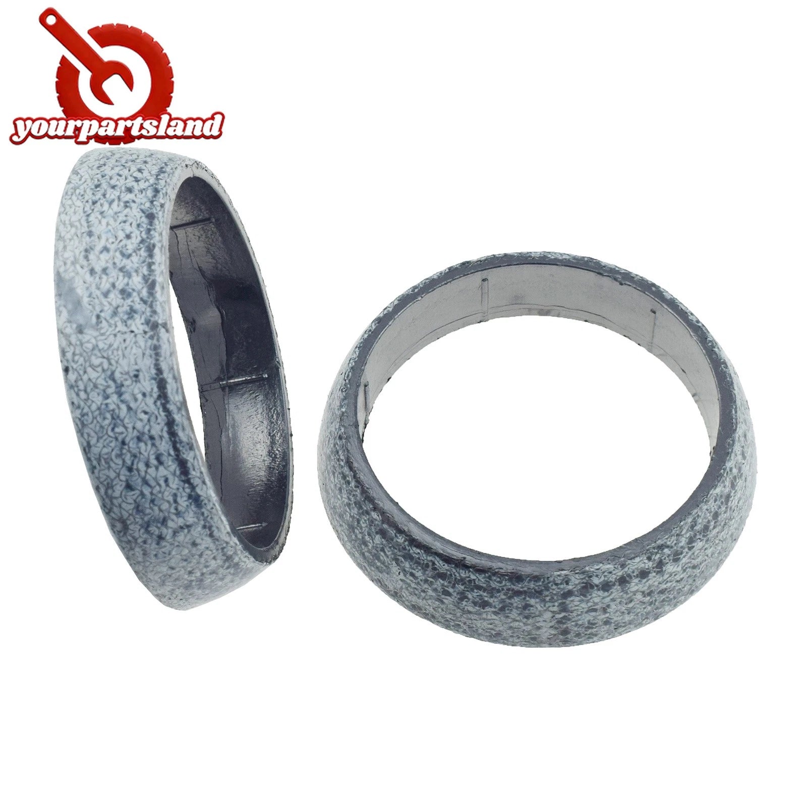 2PCS Donut Style Graphite Gasket For Muffler Exhaust Pipe To Manifold Adapter 6B93BC-57