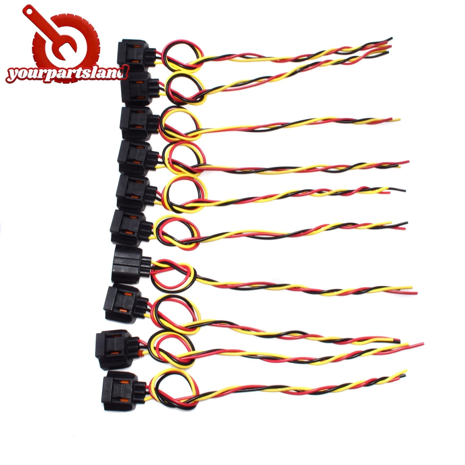 3 Wire Harness Connector Multi Purpose 10PCS For Cadillac Chevrolet Ford WPT118 6B93BC-57