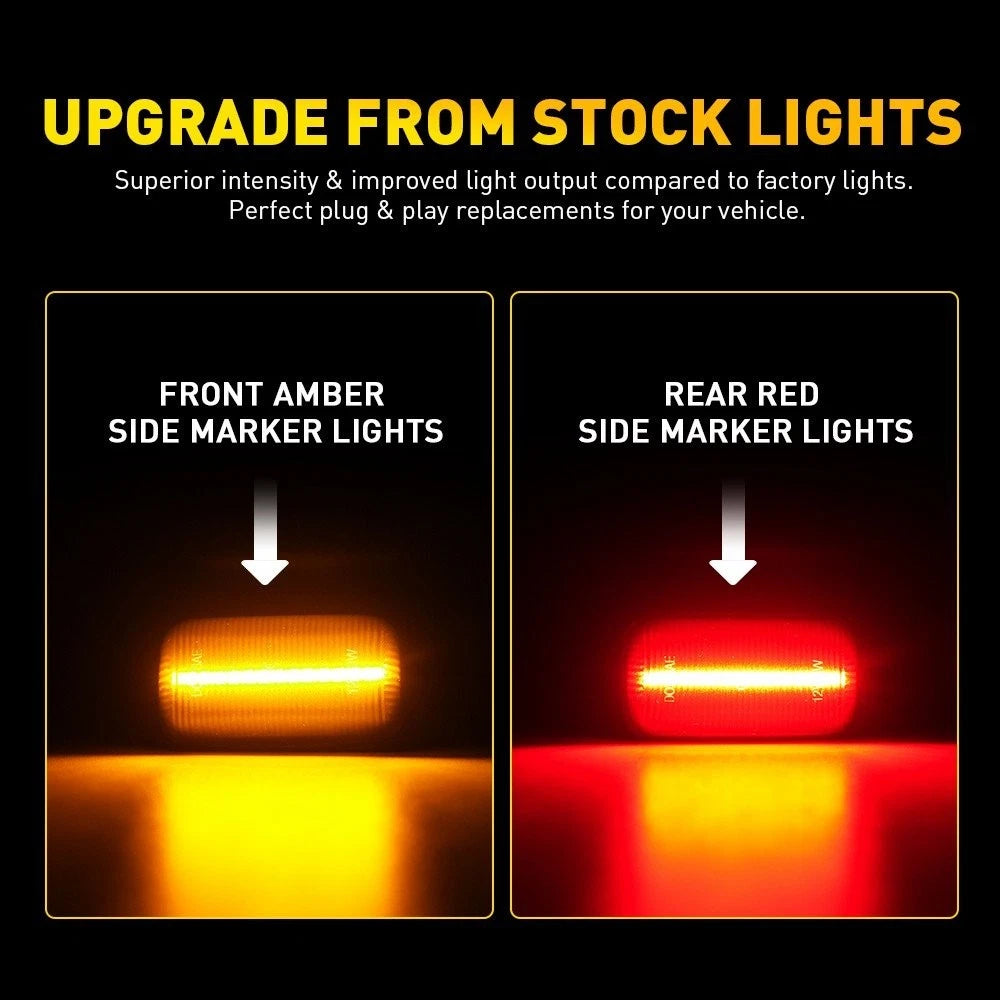 4X For 2015-23 Chevy Silverado 2500HD/3500HD Dually Bed LED Side Marker Light EA 6B93BC-57