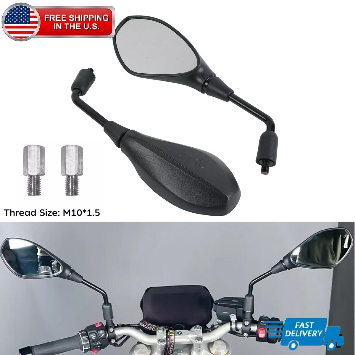 Rearview Mirrors Fit For BMW R1250GS 2018-2023 R1250GS Adventure 2018-2024 2023