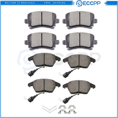 Front and Rear Brake Ceramic Pads For 2013 Audi A3 Models Anti Noise Performance