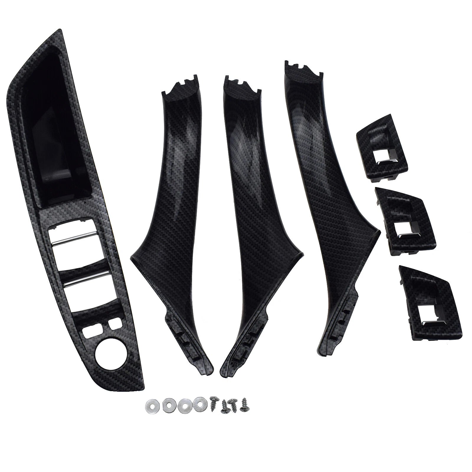 Inside Door Panel Handle Pull Trim Cover Set for BMW 5 Series F10 F18 2010-2016 6B93BC-57