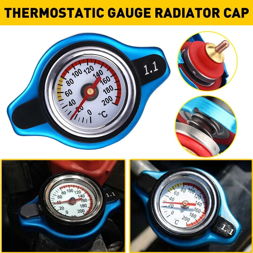1.1Bar Small Head Car Vehicle Radiator Cap Water Temp Meter Thermostatic Gauge A 6B93BC-57