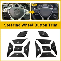 For Mercedes Benz E300 E350 E400 2012-2016 Black Steering Wheel Button Trim USEA 6B93BC-57