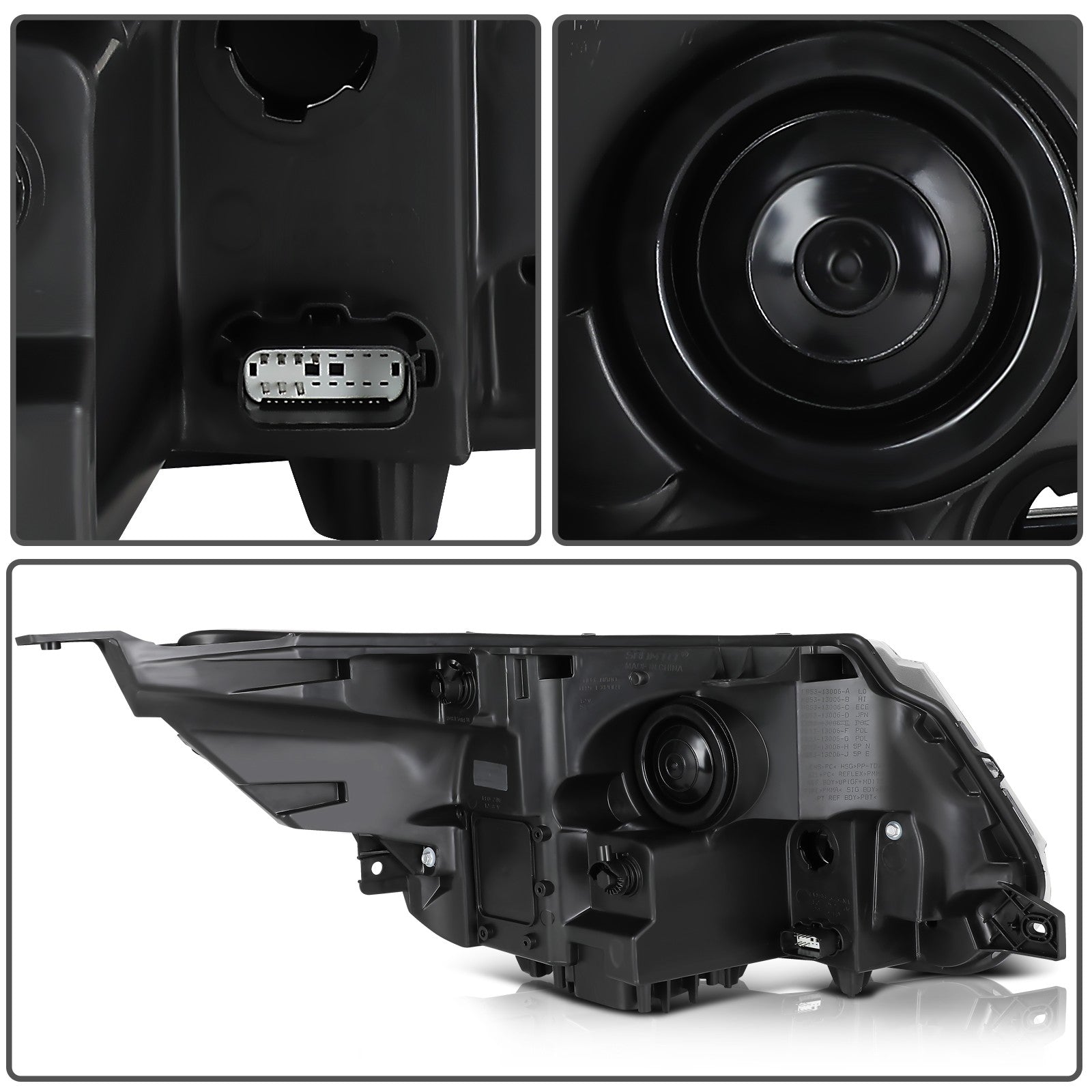 ECCPP Headlight For Ford Explorer 2.3L 3.5L 2016-2018 Driver Left Side Black ECCPP
