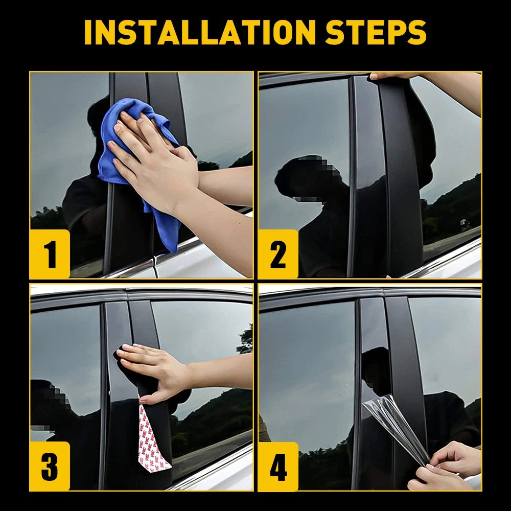 For 2016-2021 Chevrolet Malibu Door Trim Pillar Posts Black Cover Decoration EOA 6B93BC-57