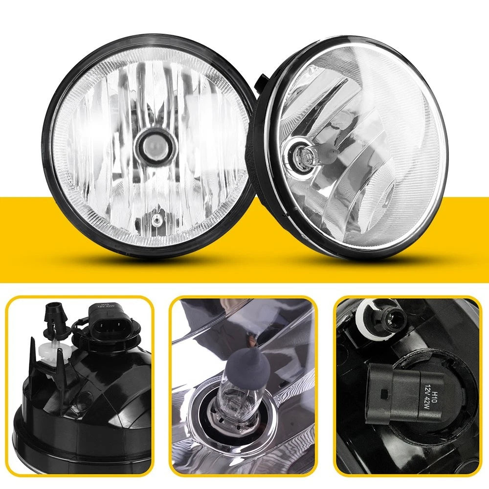 For 2005-2011 Toyota Tacoma 2007-2013 Tundra Clear Fog Light Lamp w/&Bulbs EOA 6B93BC-57