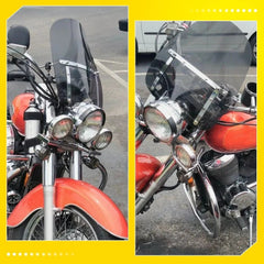 Smoke Motorcycle Headlight Windshield Windscreen 7/8"22mm 1"25mm 1-1/4"32mm EOA 6B93BC-57