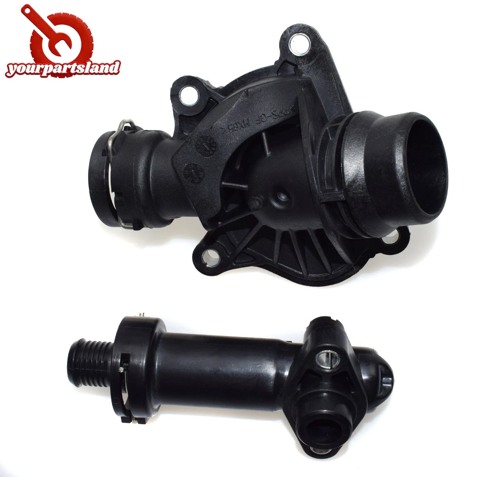 Coolant Thermostat & Housing Kit for BMW X3 X5 X6 E87 E91 E46 E90 E83 E70 E71 6B93BC-57