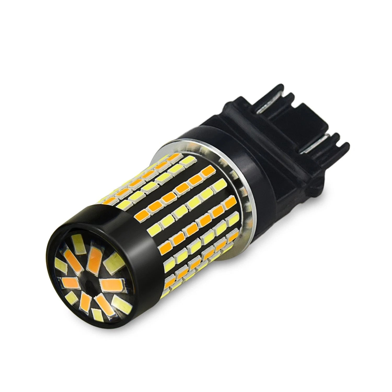 2X 120-SMD 3157 White Amber Dual Color Switchback LED Turn Signal Light Bulbs EA 6B93BC-57