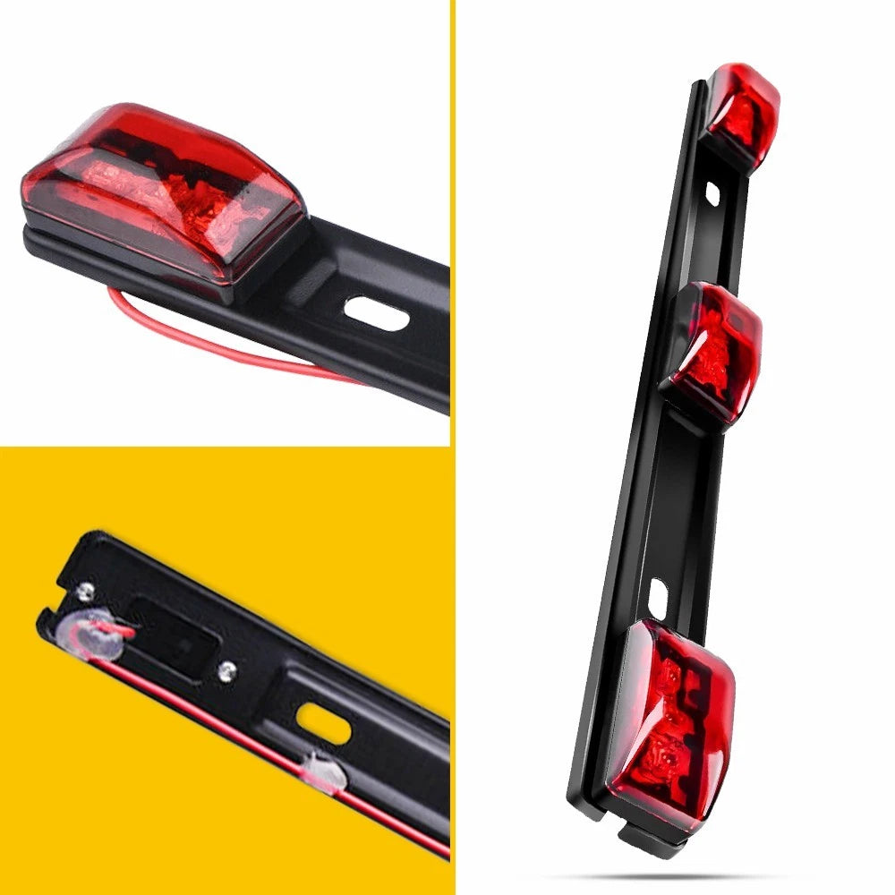 15 inch Sealed Truck& RV Trailer Light Bar 3 LED Third Brake Lights Strip Red 6B93BC-57