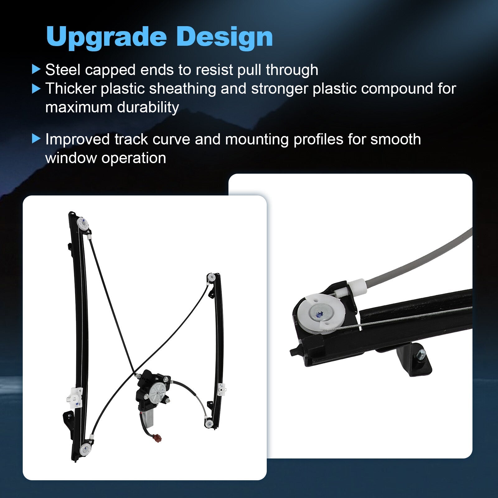 For 2001-03 Chrysler Town Country Front Right Power Window Regulator With Motor 6B93BC-57