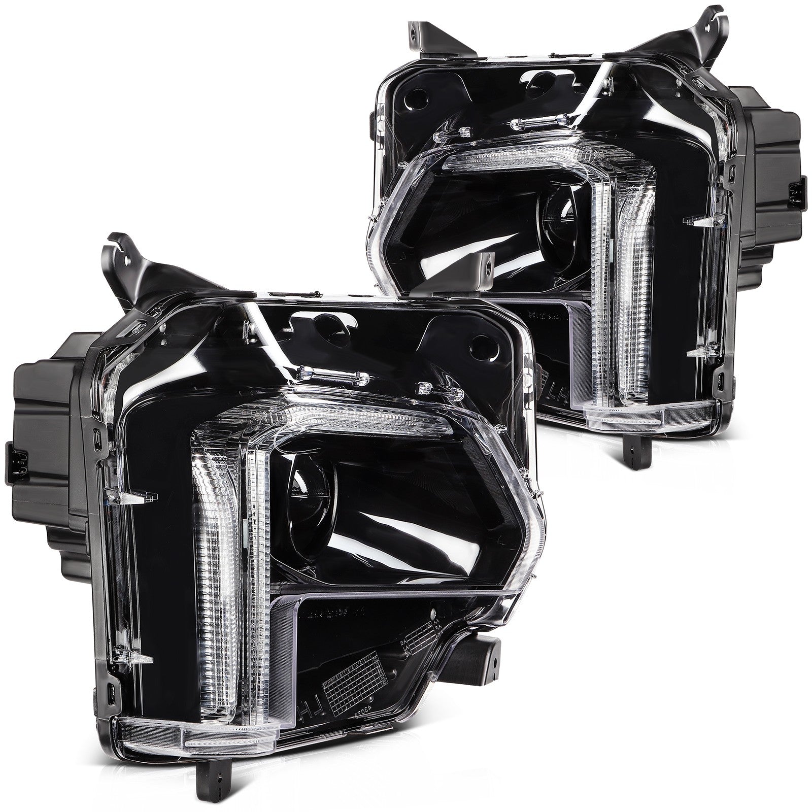 Pair Kit LED Headlights Assembly For 2022-2023 Chevrolet Traverse 3.6L Black 6B93BC-57