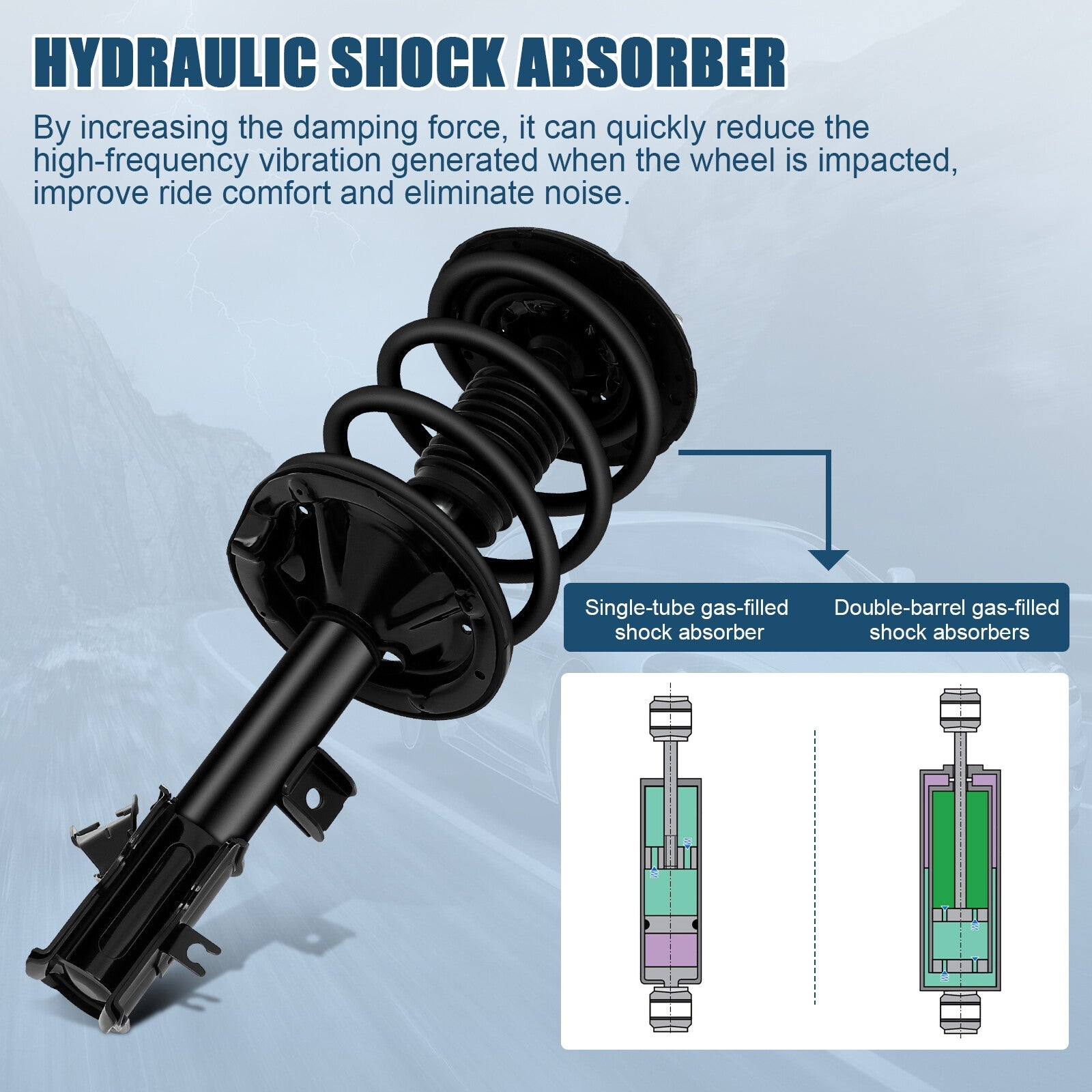 Front (2) For 2003-2007 Nissan Murano Complete Struts Shock Coil Spring Assembly 6B93BC-57