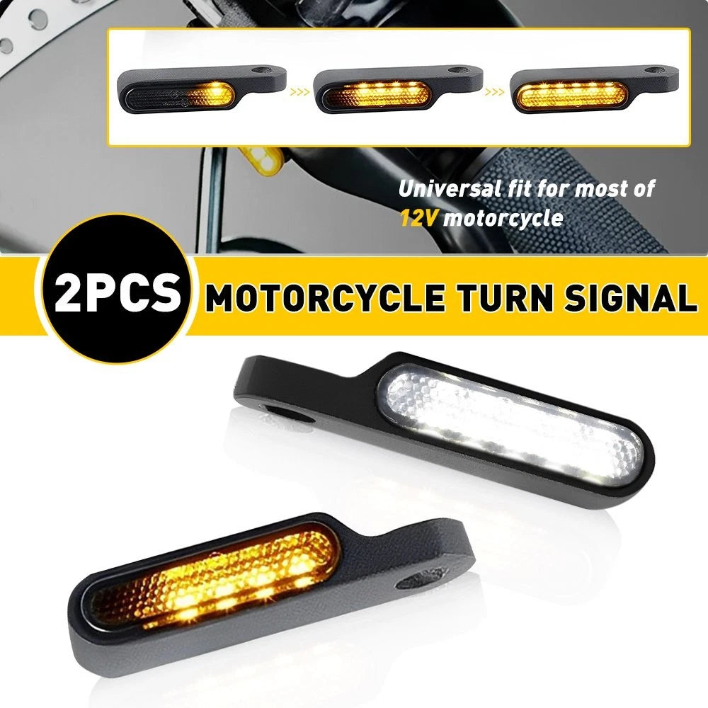 Motorcycle LED Turn Signals Amber Blinker Running Light For Yamaha Chopper EOA 6B93BC-57