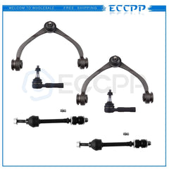 For Dodge Dakota 2WD 4WD 6Pcs Front Upper Control Arms Sway Bars Outer Tie Rods 6B93BC-57