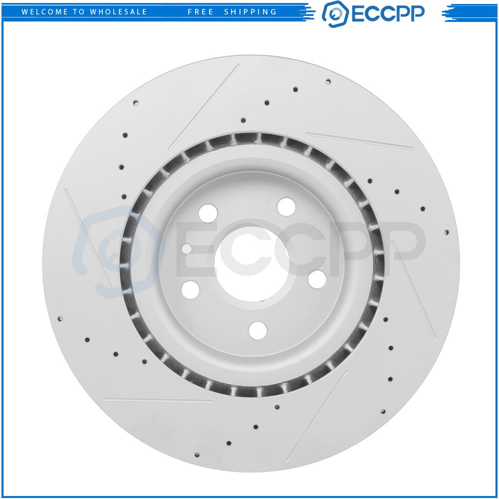 Front Brake Rotors + Ceramic Brake Pads for 2011-2014 2015 Chevy Camaro SS 6.2L 6B93BC-57