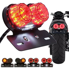 LED Tail Light Dual Turn Signal Brake License Plate Lamp for Harley Softail Dyna