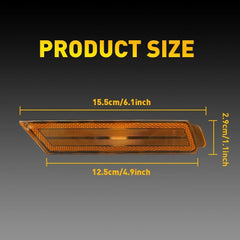 2PC Bumper Side Marker Light Lamps Housing Amber Lens For 2010-15 Chevy Camaro A 6B93BC-57