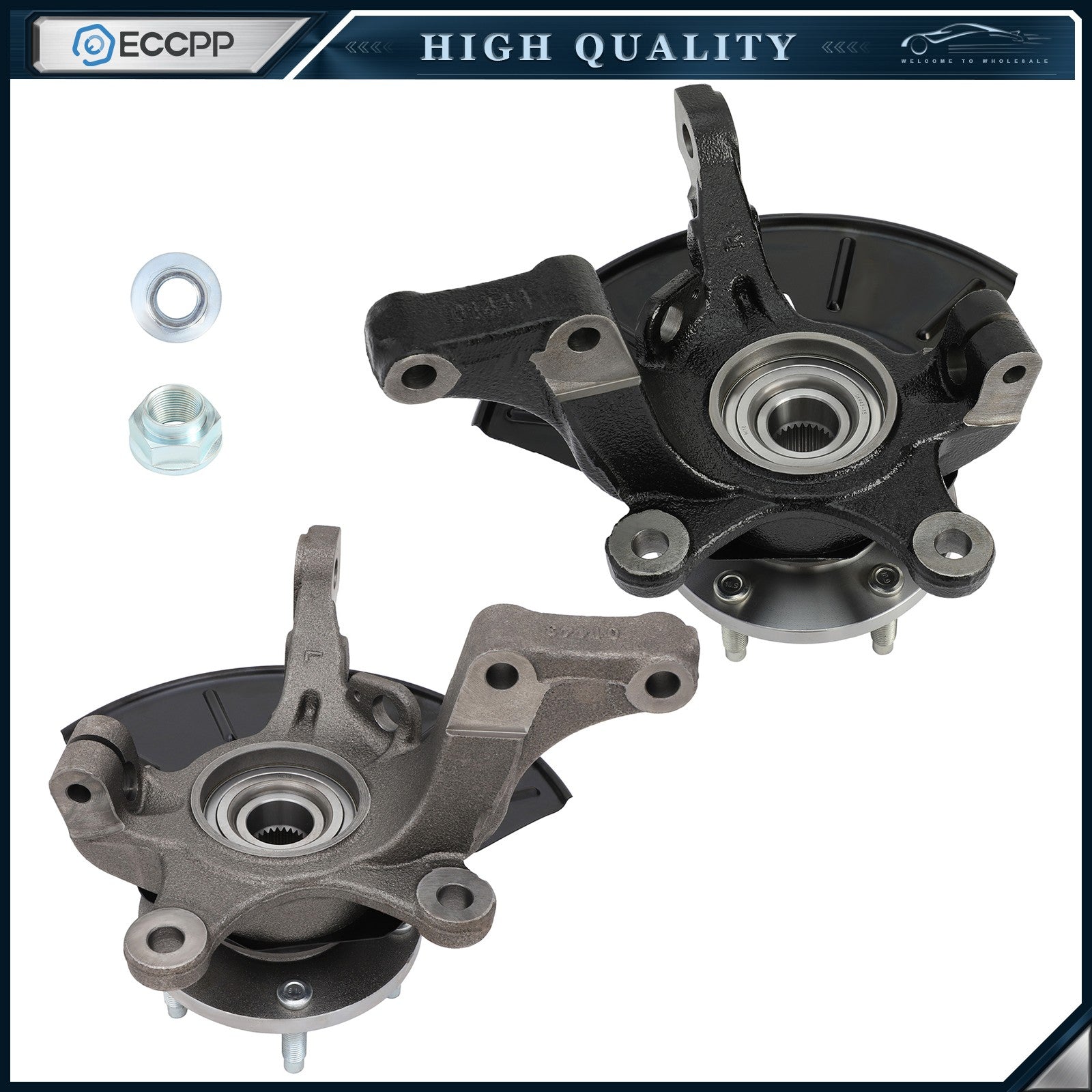 2 Pcs Wheel Hub Bearing Knuckles Front For Ford Escape Mazda Tribute 2001-2004 KOEEP