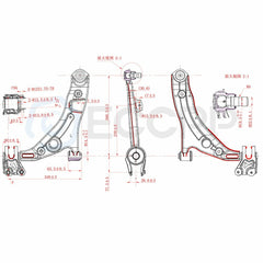 ECCPP 6pcs Complete Control Arm Front Suspension Kit For 2007-2014 Ford Lincoln