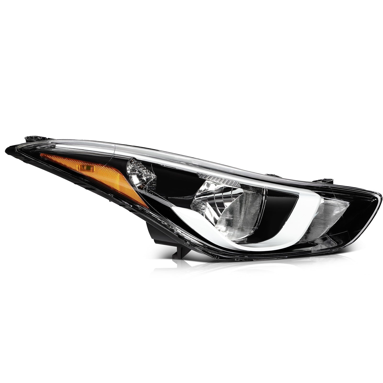 Passenger Side For 2014-2016 Hyundai Elantra Black Housing Headlights Assembly 6B93BC-57