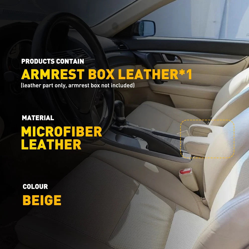 Center Console Lid Armrest Vinyl Cover Trim Taupe FOR 2009-2014 Acura TL A 6B93BC-57