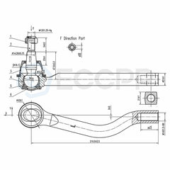 4PC Front Left Right Inner Outer Tie Rod For 2007-2012 Nissan Altima EV800356 6B93BC-57