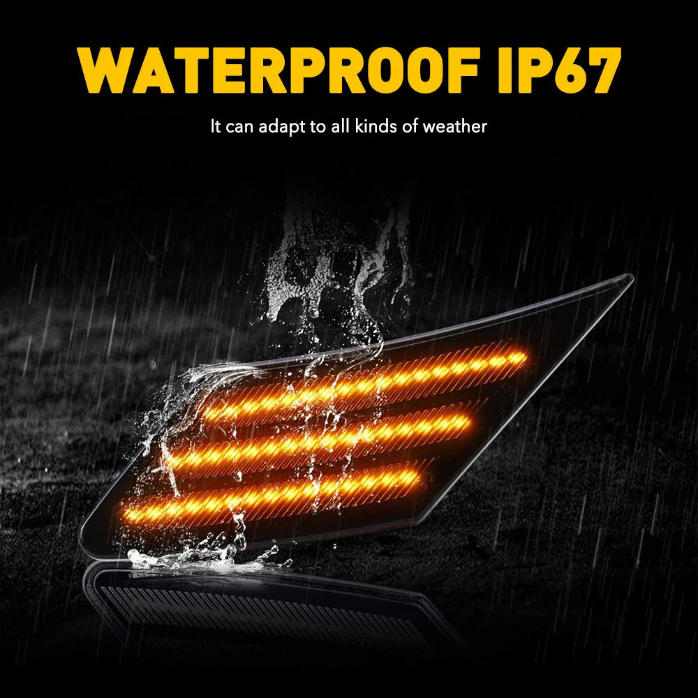 Smoked Lens Amber LED Front Fender Marker Lamp Side Fit 2013 - 2020 Subaru BRZ A 6B93BC-57