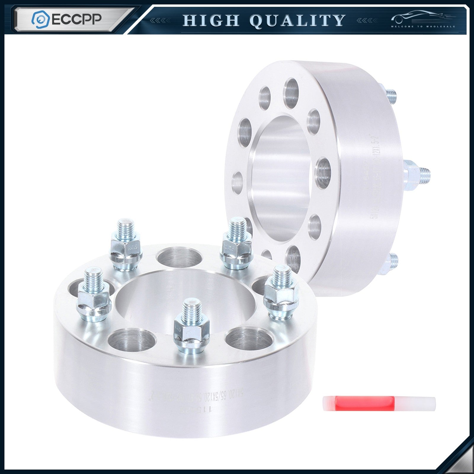 2Pcs 2 inch 5x4.75 Wheel Spacers 12x1.5 For Chevy Corvette S10 Camaro GMC Sonoma 6B93BC-57