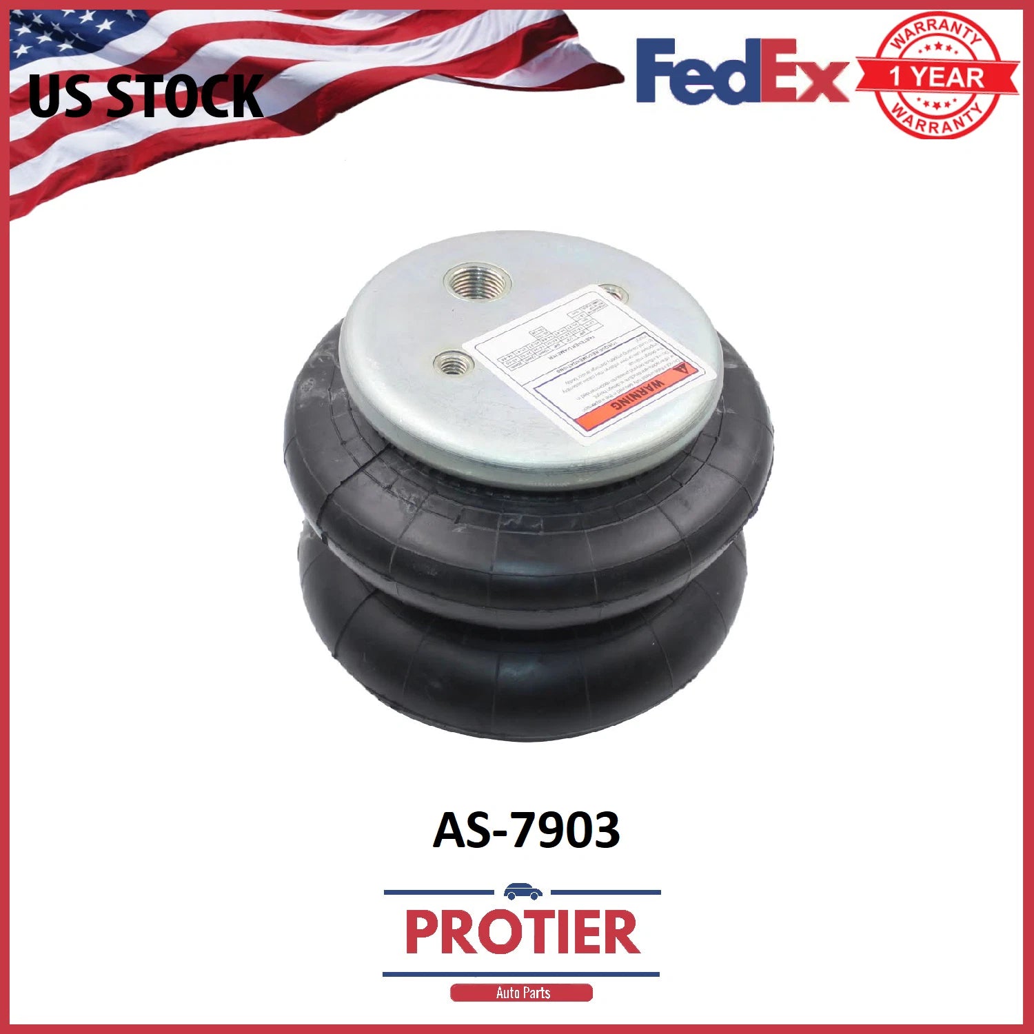 Heavy Duty Standard 2600lb. Air spring 1/2"npt Port fbss 583 6B93BC-57
