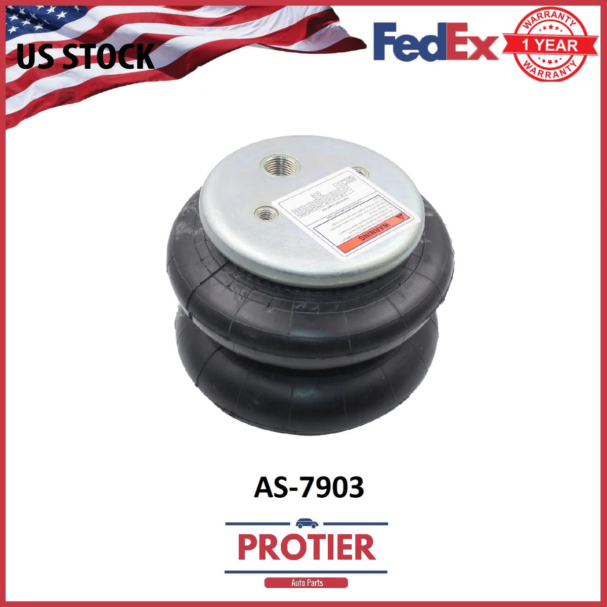 Heavy Duty Standard 2600lb. Air spring 1/2"npt Port fbss 583 6B93BC-57