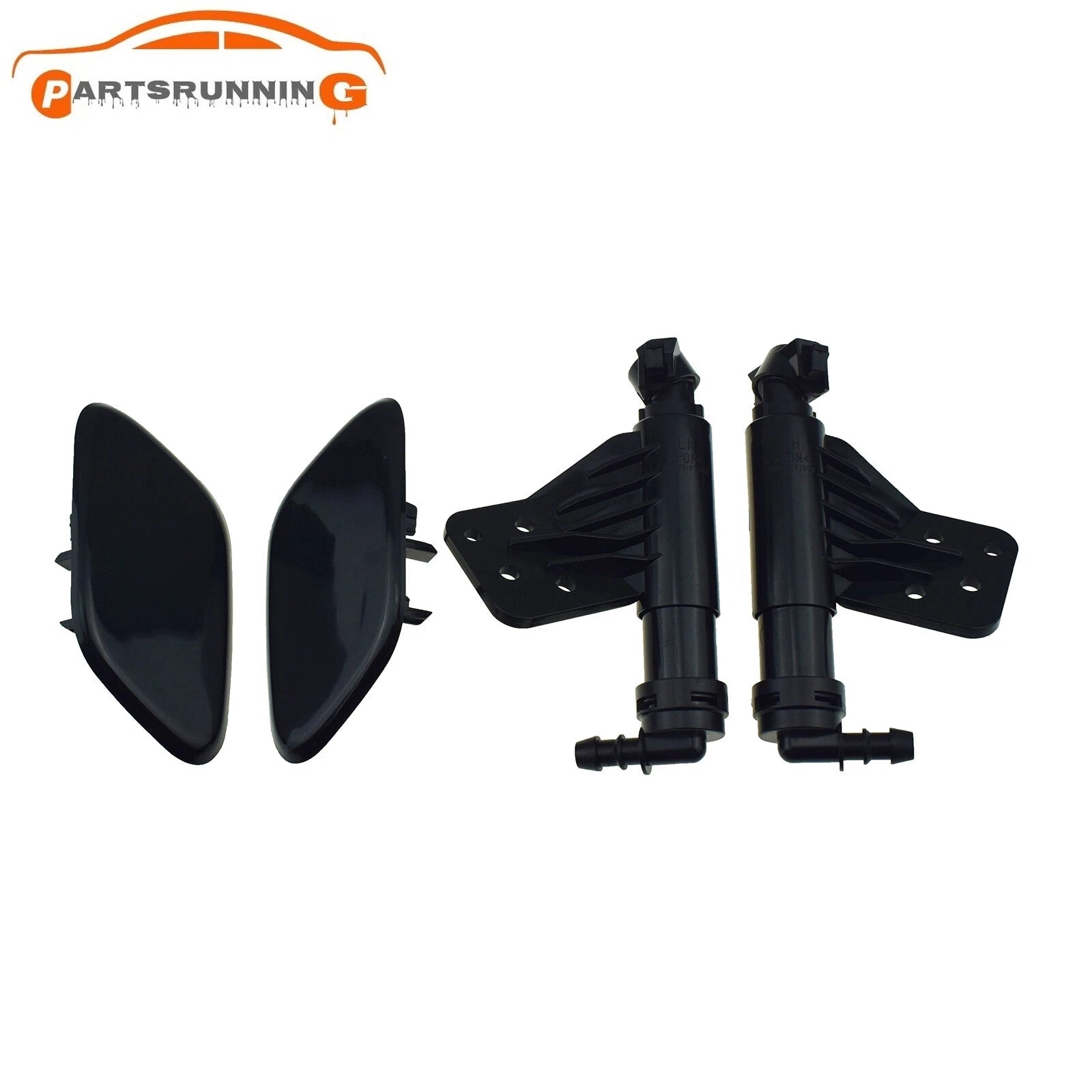 For Kia Sportage KX5 16-19 4PCS Headlight Washer Telescopic Spray Nozzle & Cover 6B93BC-57