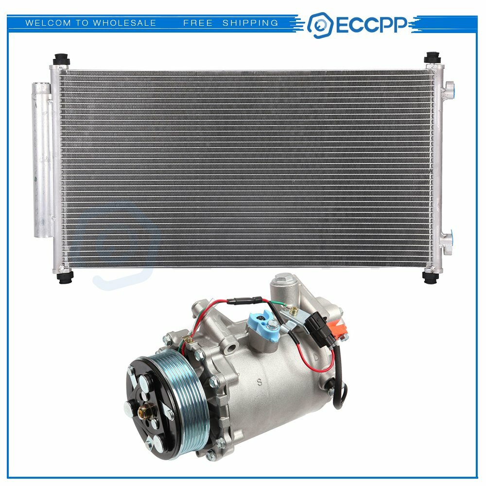 AC Condenser & AC Compressor Cooling Kit For 2007-2011 Honda CR-V 6B93BC-57
