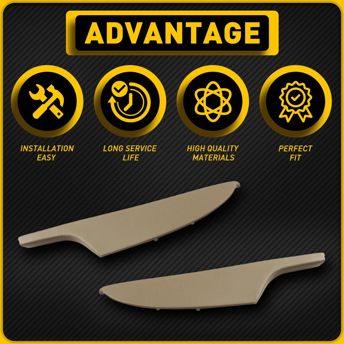For 2008-2012 Honda Accord Coupe Left Right & Side Door Armrest Panel Beige EOA 6B93BC-57
