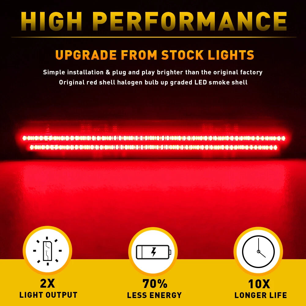 SMOKED Lens Rear LED Side Marker Light Bumper Reflector For 99-2004 Ford Mustang 6B93BC-57