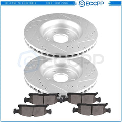 Front Brake Rotors Metallic Pads For 2011-2017 Dodge Durango Jeep Grand Cherokee KOEEP