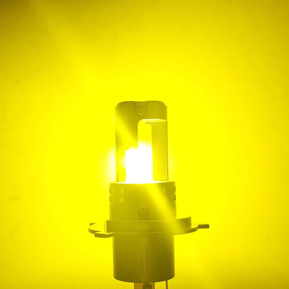 2X AUXITO H4 9003 HB2 LED Headlight High Low Beam 3000K Amber Yellow Bulbs EOA AUXITO