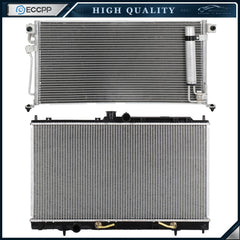 Aluminum Radiator & AC Condenser Cooling Kit For 2004-2006 Mitsubishi Lancer 6B93BC-57