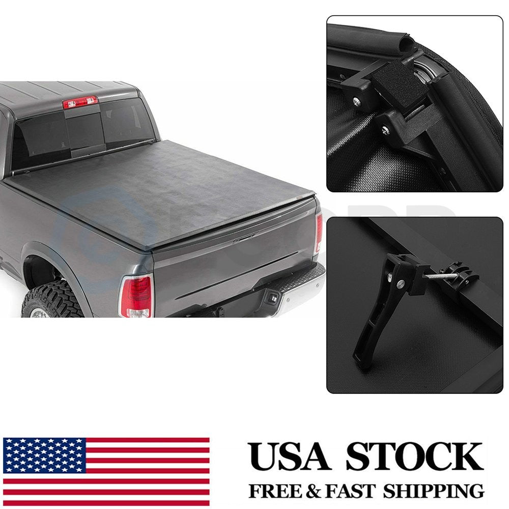 ECCPP 5ft Soft Tri-Fold Tonneau Cover Fits 15-21 Canyon/Colorado 5' Truck Bed ECCPP
