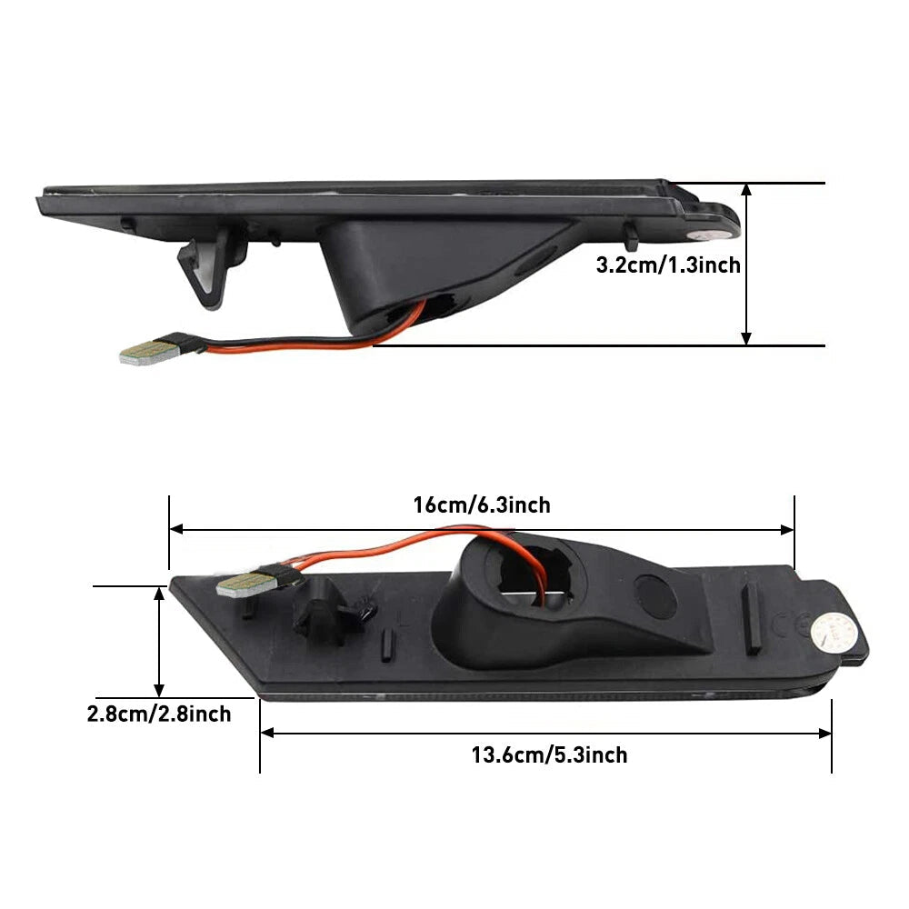 4x Smoked Lens LED Front Rear Side Bumper Marker Lights For 2010-15 Chevy Camaro 6B93BC-57