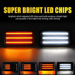 For Jeep Wrangler TJ 1997-06 Smoked LED Bumper Signal Front Side Marker Lights A 6B93BC-57