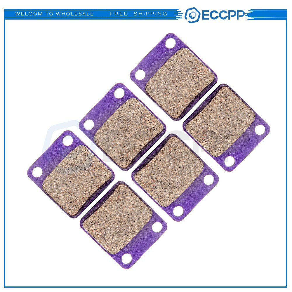 3 Pair F + R Brake Pads For Yamaha YFM125R Suzuki LTA400F LTA500FC Carbon Fiber 6B93BC-57