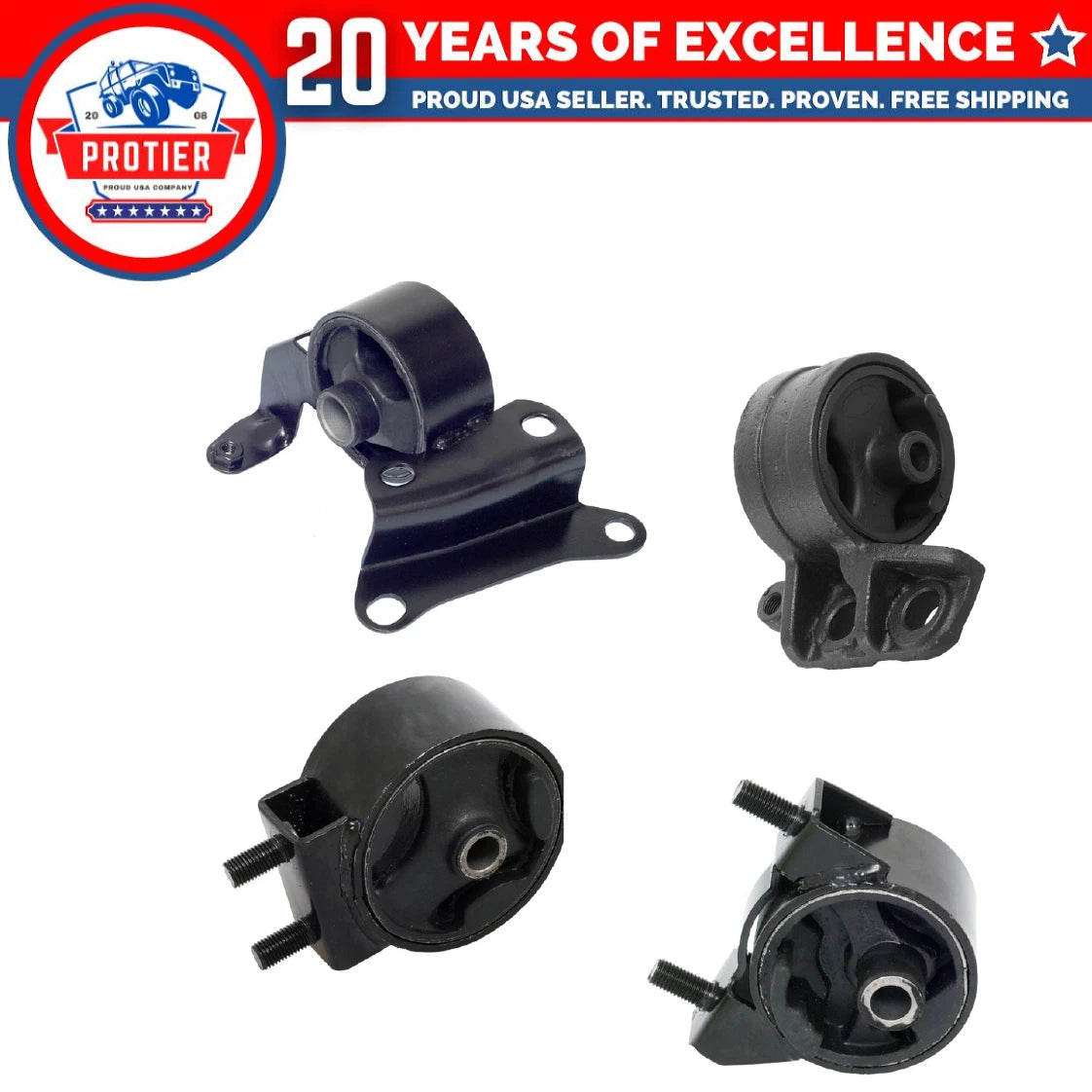 Motor & Trans Mount 4PCS : 97-02 Fits Escort 2.0L for Auto - California 6B93BC-57