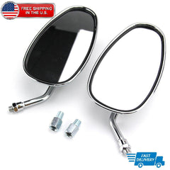 Chrome Motorcycle Rearview Mirrors For Yamaha V Star 250 650 950 1100 1300 XVS