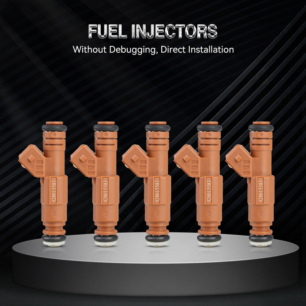 5PCS Fuel Injectors For Volvo C70 S60 S70 V70 2.4L Volvo XC90 XC70 V70 2.5L 6B93BC-57