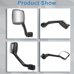 For 2000-17 Kenworth T680 2010-17 Peterbilt Chrome Hood Mirrors Pair RH+LH Side