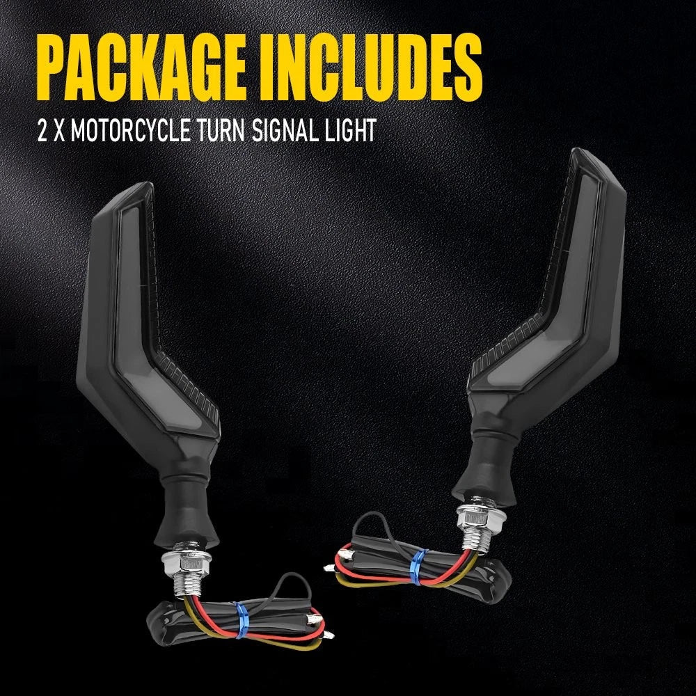 2X Motorcycle LED Turn Signal Light Daytime Running Blinker Lamps Amber Blue A 6B93BC-57
